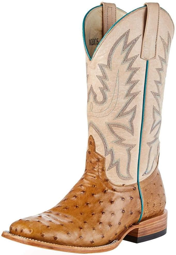Brown Full Quill Ostrich Cowgirl Boot 10 B U48585