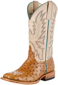 Brown Full Quill Ostrich Cowgirl Boot 10 B U48585