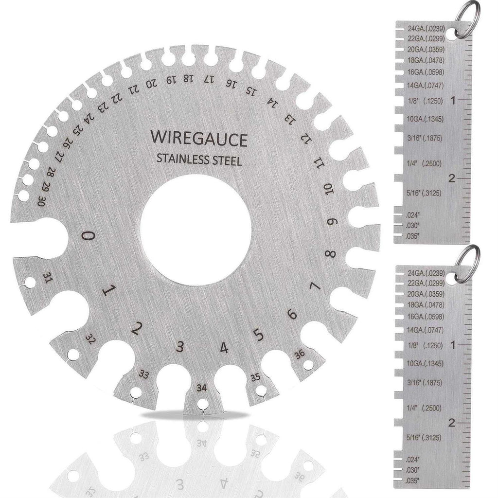 Metal Sheet Thickness Gauge & Dual-Sided Round Metal Sheet Gauge T8573