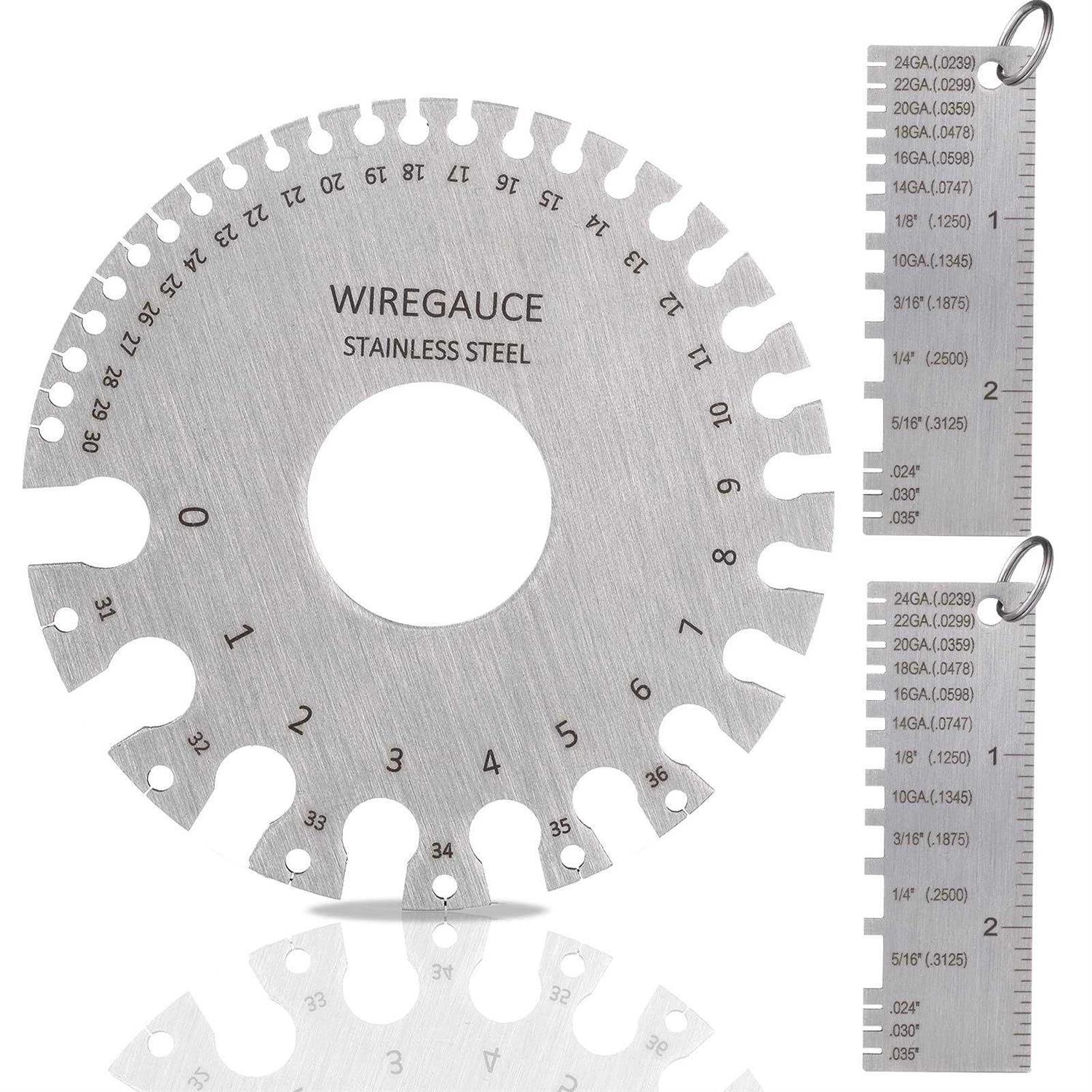 Metal Sheet Thickness Gauge & Dual-Sided Round Metal Sheet Gauge T8573