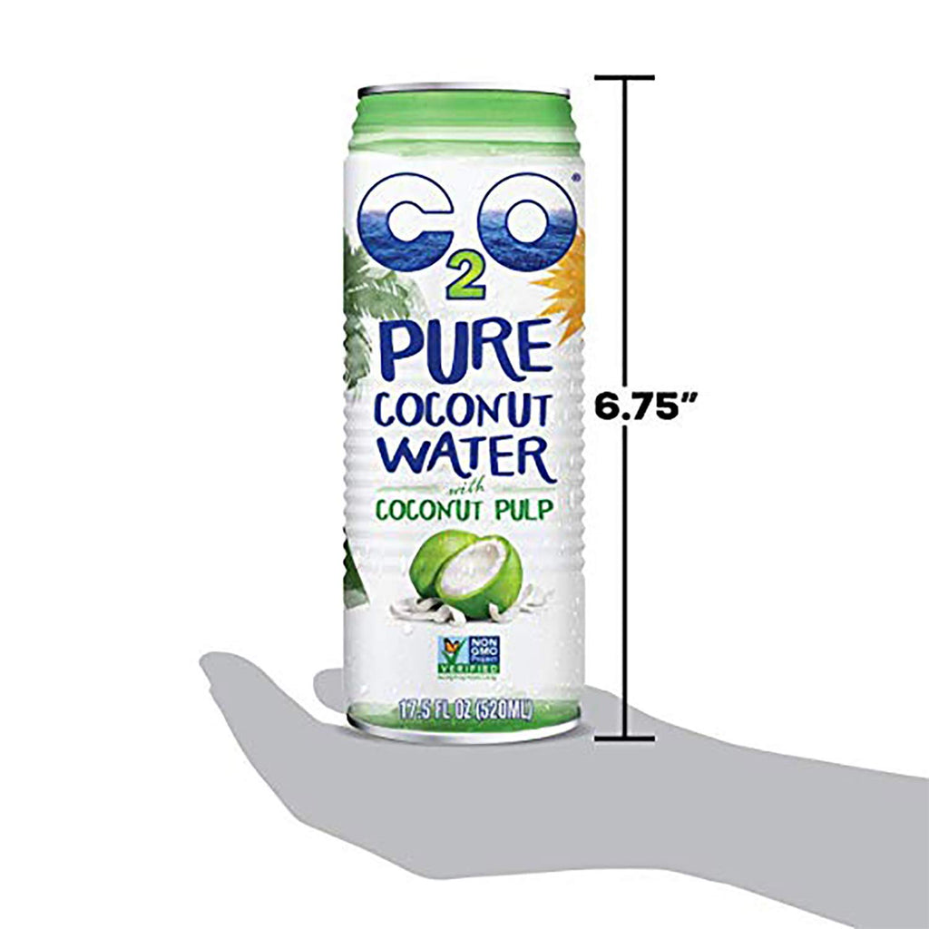 17.5 FL OZ Pack of 12 Pure Coconut Water with Pulp L69828