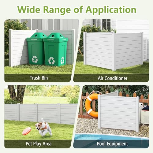 48" W X 48" H Vinyl Privacy Screen Fence 2 Panels C528866