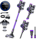 Cordless Stick Vacuum Cleaner with LED Display, 40Min Detachable Battery S131