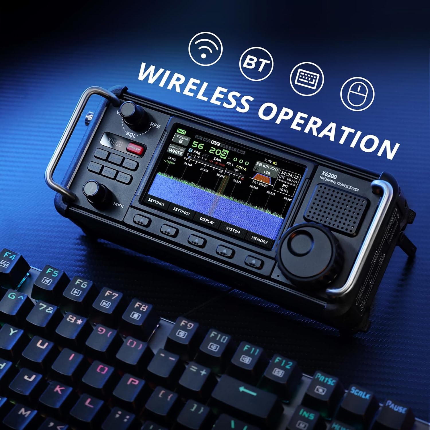 Portable HF Radio Transceiver with 4 LCD Screen H320