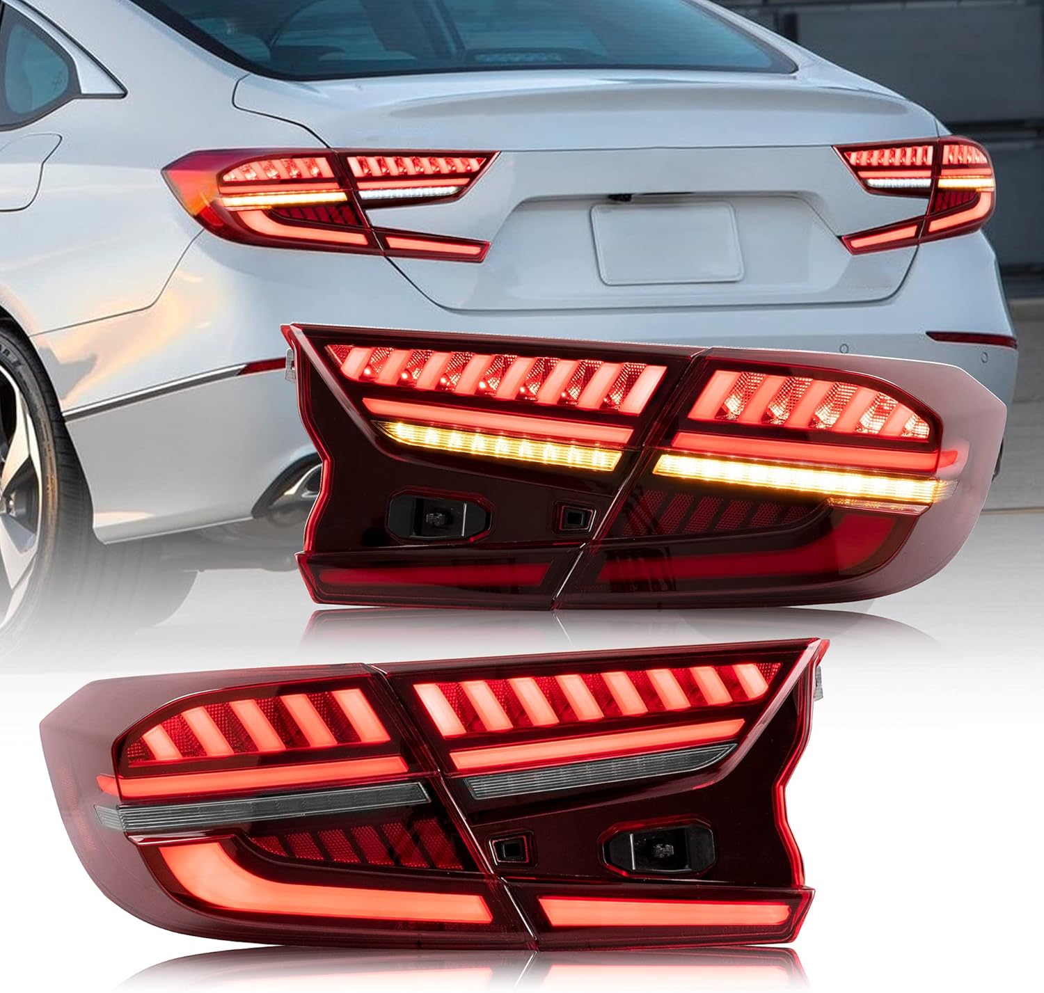 Smoked LED Tail Lights Pair 4Pcs L948