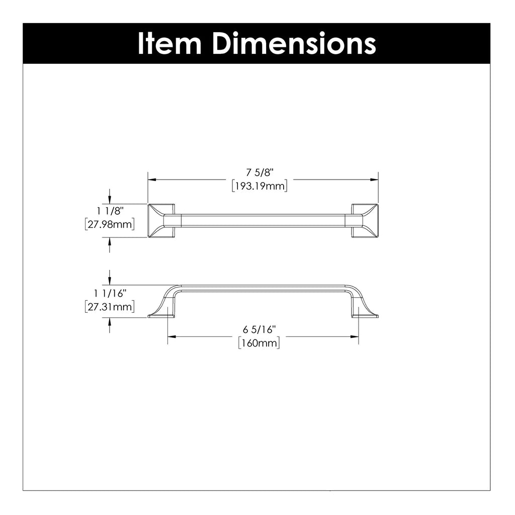 6-5/16" Center To Center Cabinet Hardware Y29344