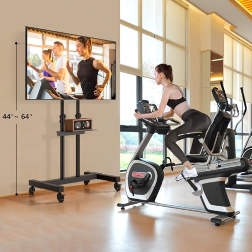 Rolling TV Stand with Metal Laptop Shelf B2503