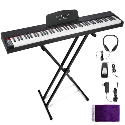 88 Key Weighted Electric Piano Keyboard with Sustain Pedal Y7127
