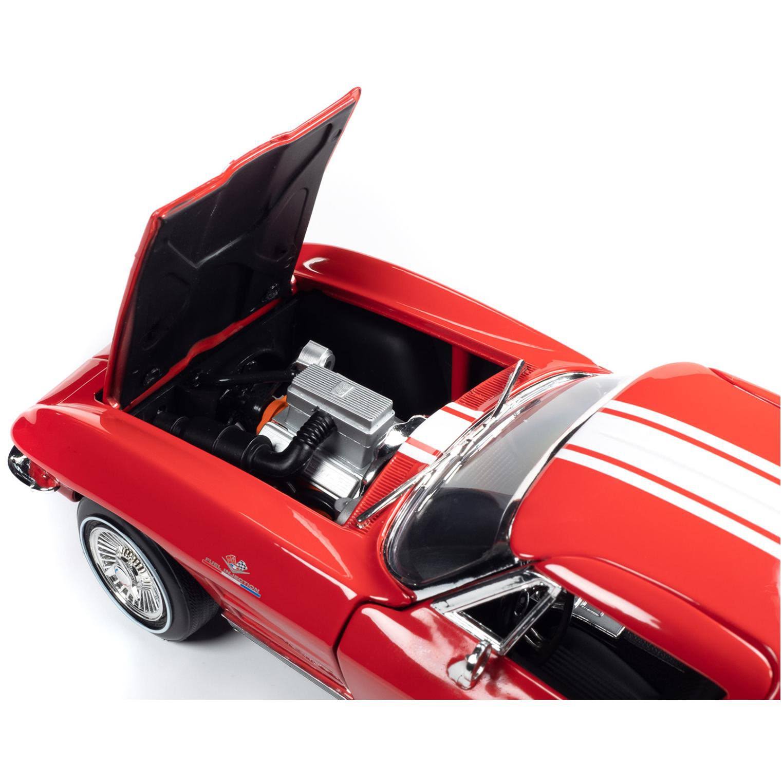 Riverside Red with White Stripes 1/18 Diecast Model Car L395524