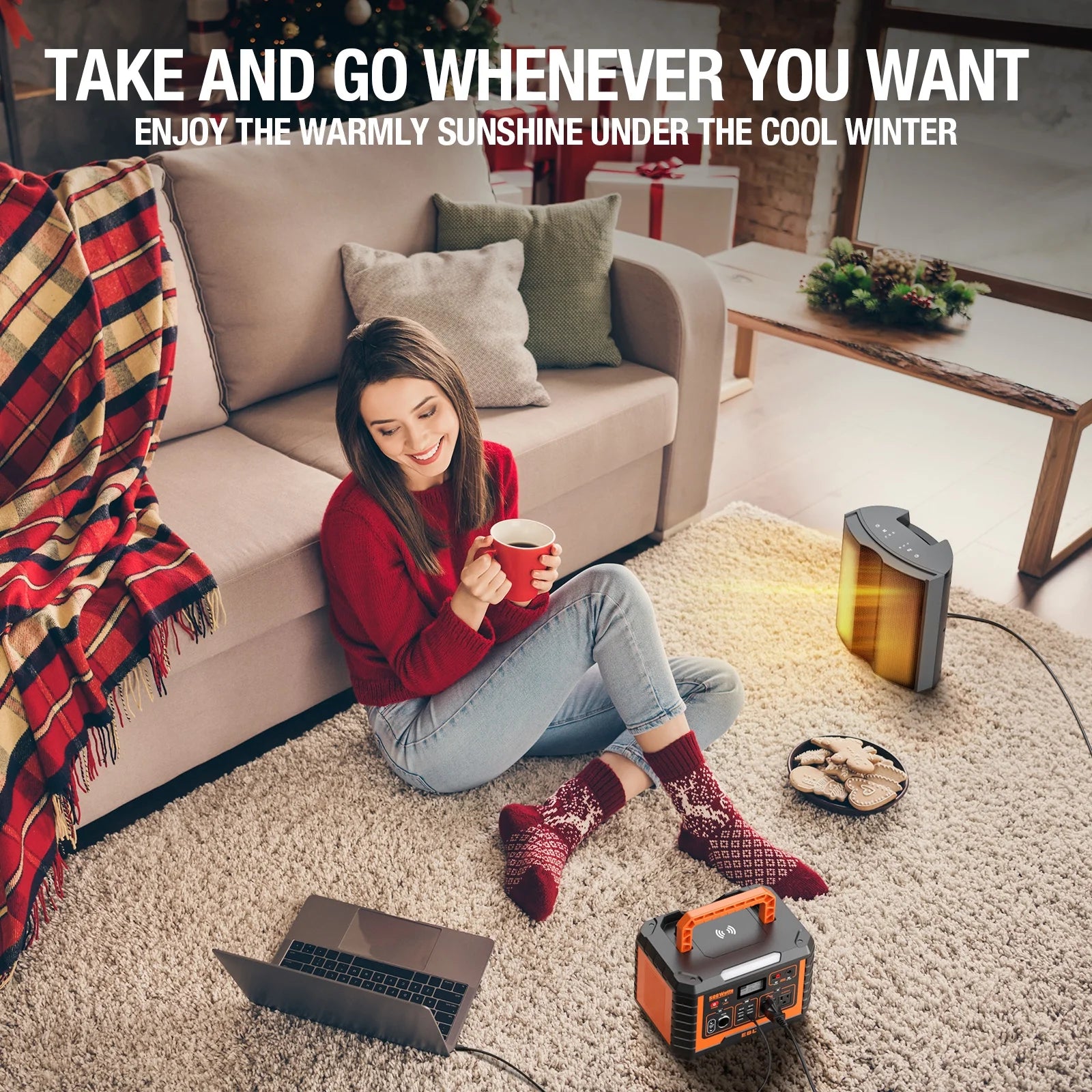 500W Portable Power Station 519.4Wh Power Battery with Storage Bag O637