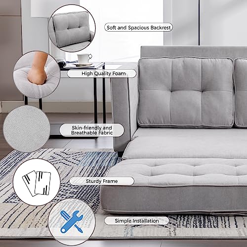 Blue Loveseat Sofa with Pull-Out Bed R5562