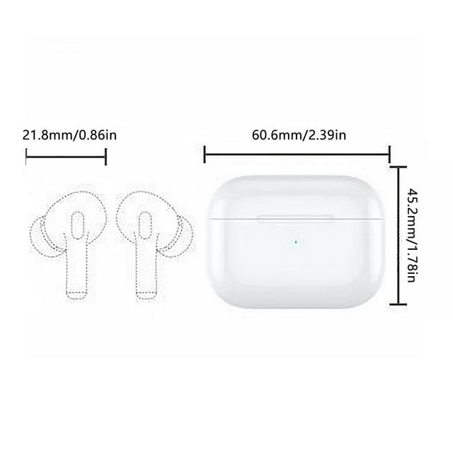White Wireless Earphones with Charging Case V705
