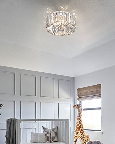 Chrome 2-Light Flush Mount Ceiling Light F826