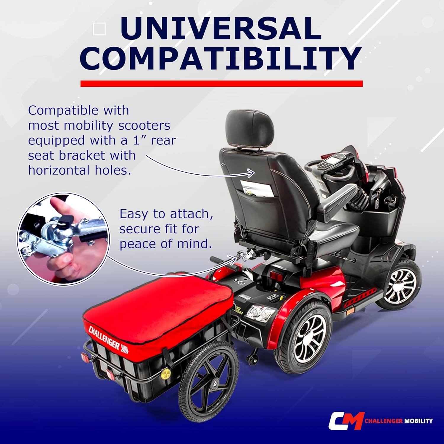 Heavy Duty Scooter Trailer with Large Tires K88378
