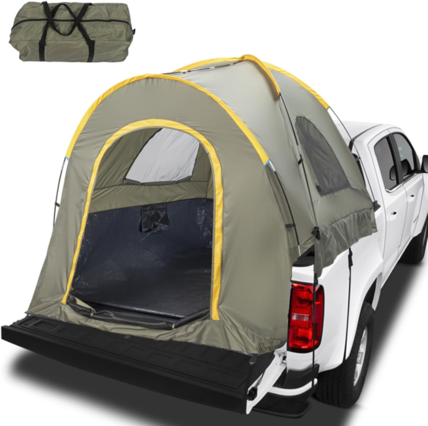 Waterproof PU2000mm 2-Person Truck Tent for 6.2-6.8 Ft Bed with Carry Bag I368