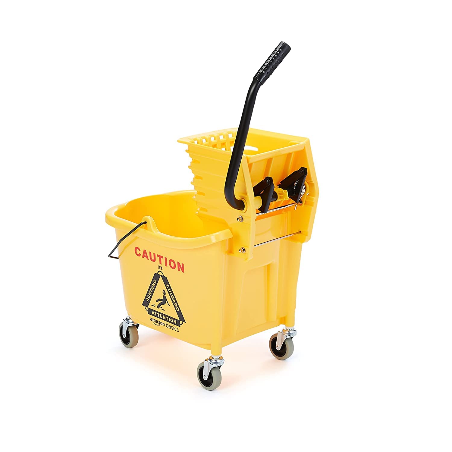Yellow 35-Quart Mop Bucket on Wheels W50386