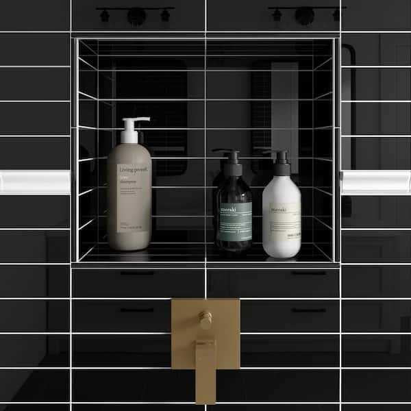 2 in. x 6 in. Glazed Ceramic Chair Rail Trim Tile F5430