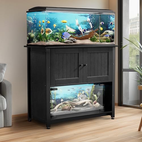 Fish Tank Stand with Cabinet, Metal, 1000LBS W46488