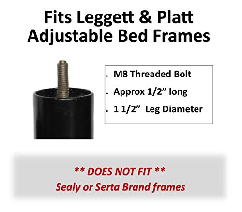 7" Height Set of 4 Adjustable Bed Leg Kit J506239
