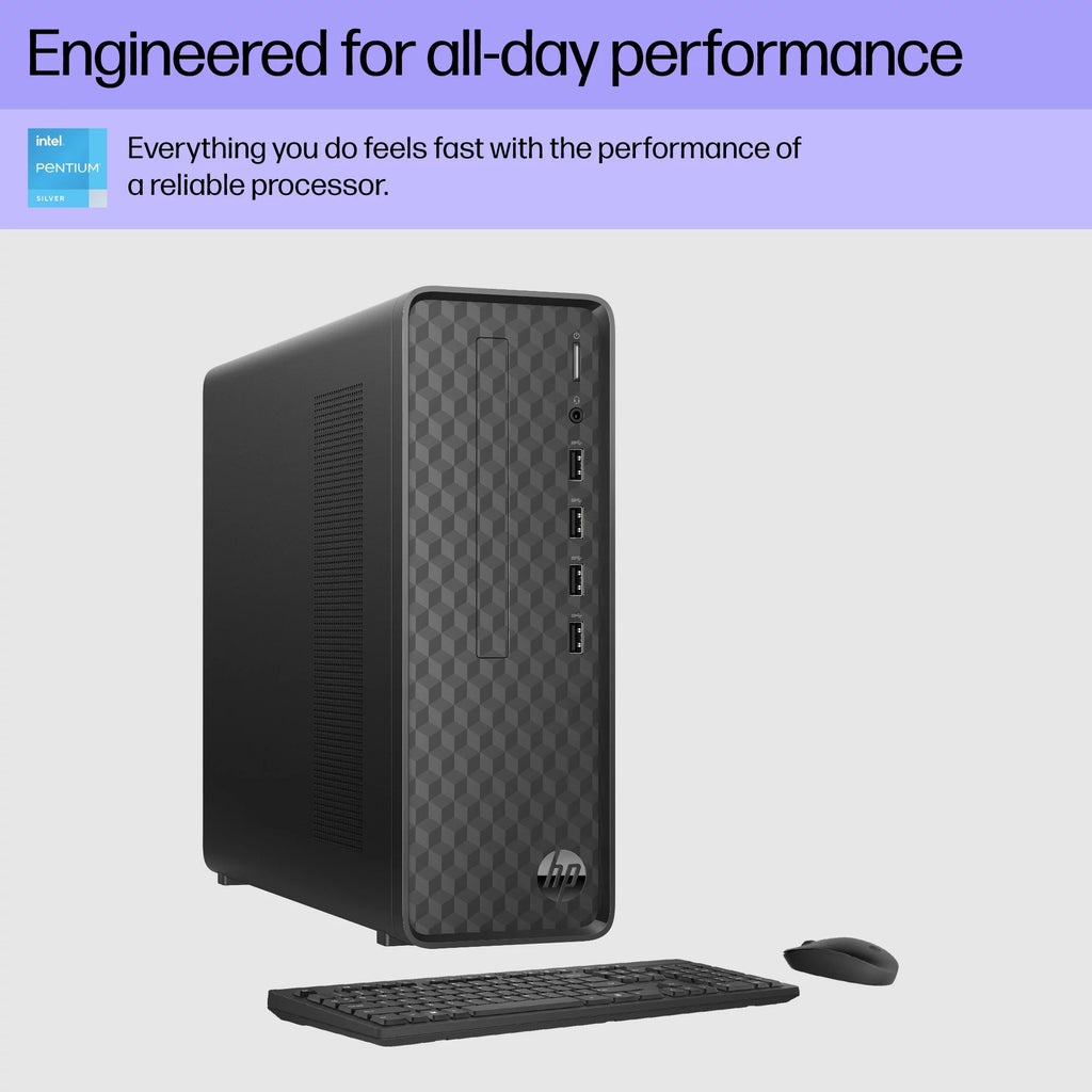 Black Intel Pentium 8GB 256GB SSD Windows 11 Desktop Tower O83363