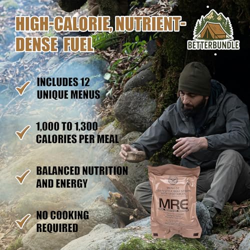 Variety Pack of 12 MRE Meals Ready to Eat with Flameless Heater A767