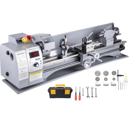 Metal Lathe, 8.26"x28.3", 2500 RPM Variable Speed, 750W Brushless Motor Precision Lathe Milling Machine B606166