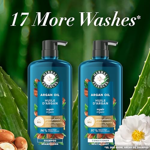 Argan Oil Repair Shampoo & Conditioner Set, Paraben-Free, Color-Safe, 20.2 Fl Oz, 2-Pack X7177
