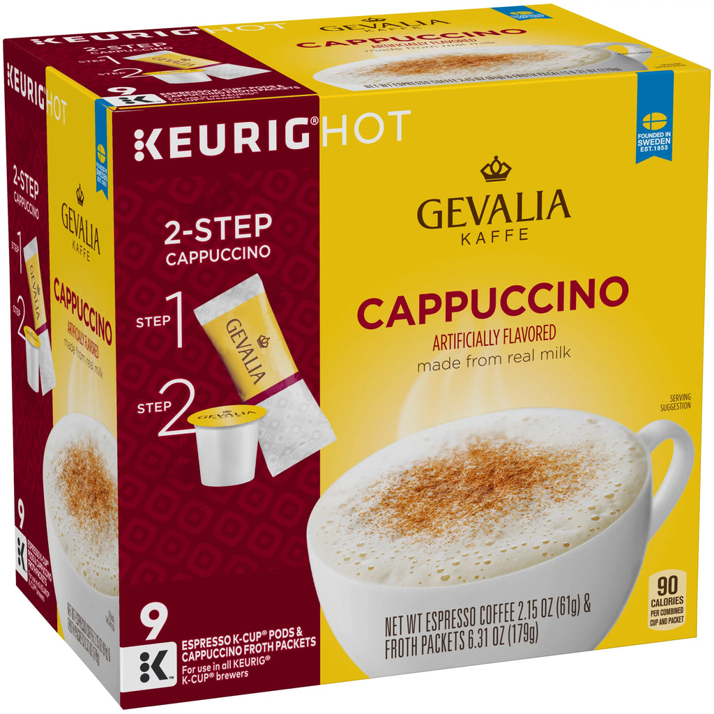 9 ct Box Cappuccino Espresso Coffee Pods Kit B75142