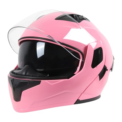 Dual Visor Flip up Modular Full Face Helmet C3665
