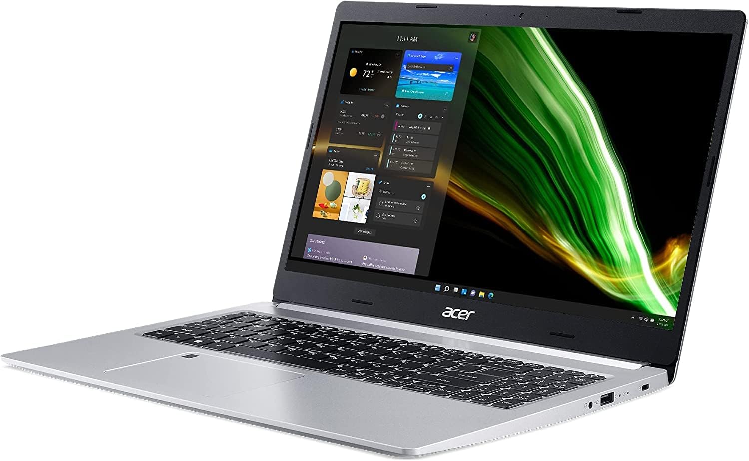 Silver 15.6" FHD IPS Laptop with Backlit Keyboard and Fingerprint Reader S643266