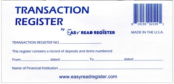 18 Check Registers for Personal Checkbook O260