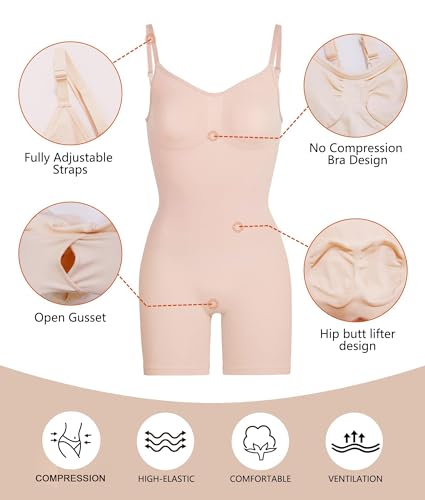 Mid Thigh Tummy Control Bodysuit Y13460
