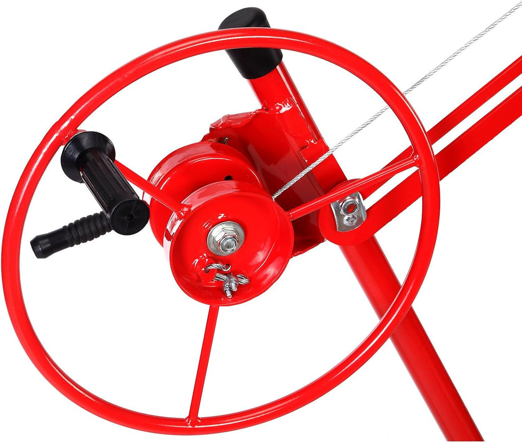 11' Drywall Lift Rolling Panel Hoist Jack Lifter with Lockable Caster Wheels F73831