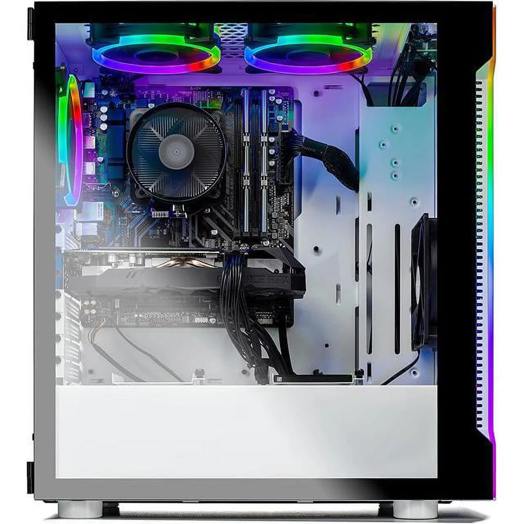 White Gaming Desktop PC - Ryzen 5 3600, RTX 3060 12GB, 1TB SSD, 16GB DDR4 3000, Windows 10 Home 64-bit R42872