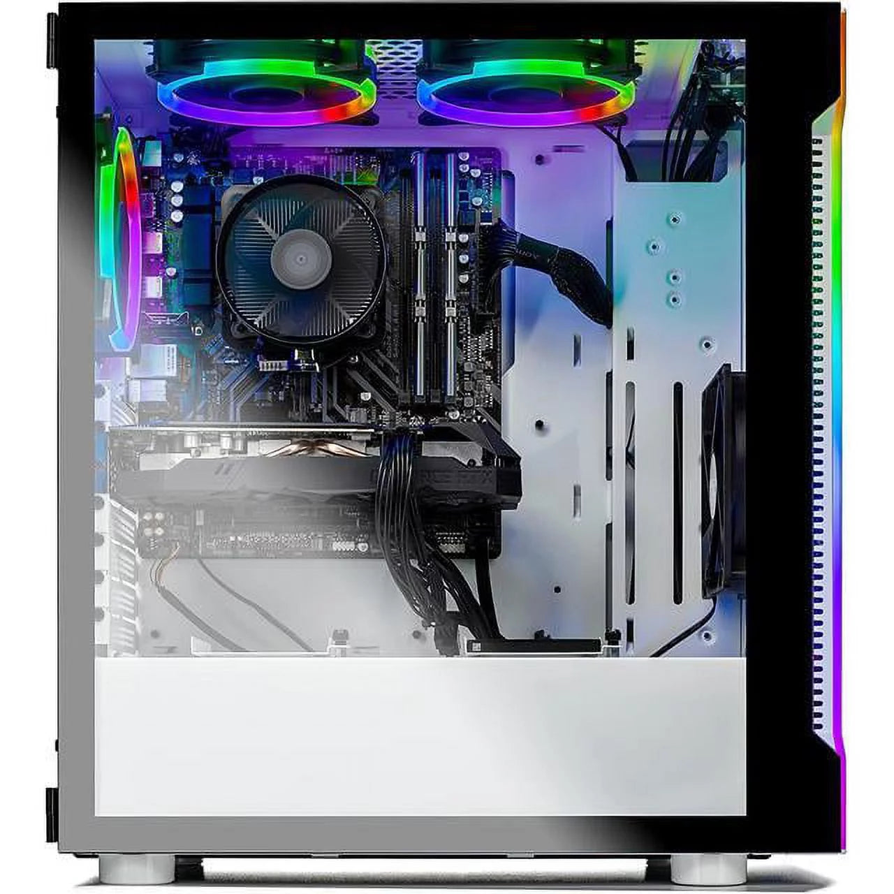 White Gaming Desktop PC - Ryzen 5 3600, RTX 3060 12GB, 1TB SSD, 16GB DDR4 3000, Windows 10 Home 64-bit R42872