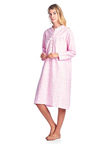Women's Flannel Floral Long Sleeve Nightgown H513420