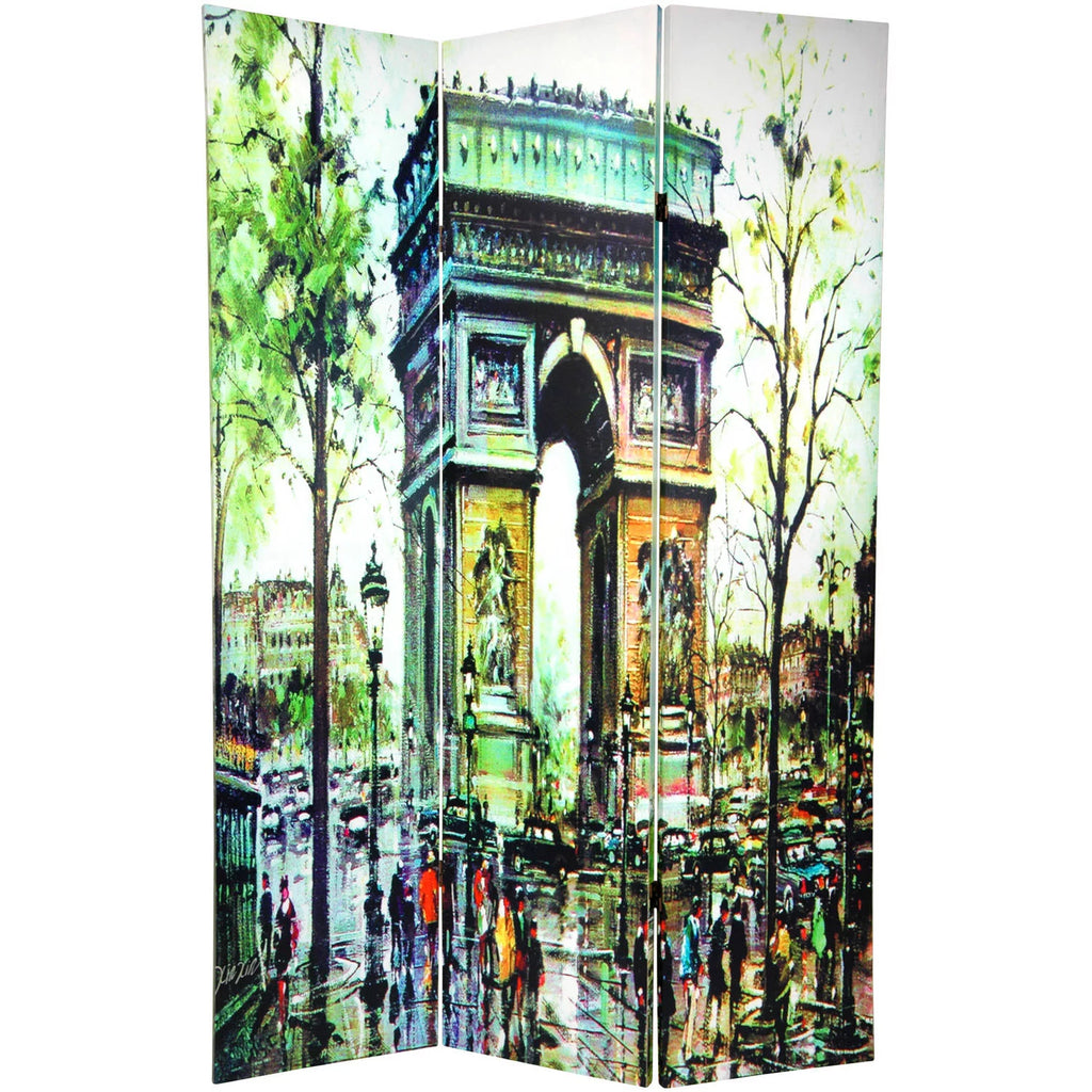 6 ft. Tall Double Sided 3 Panel Room Divider P575754