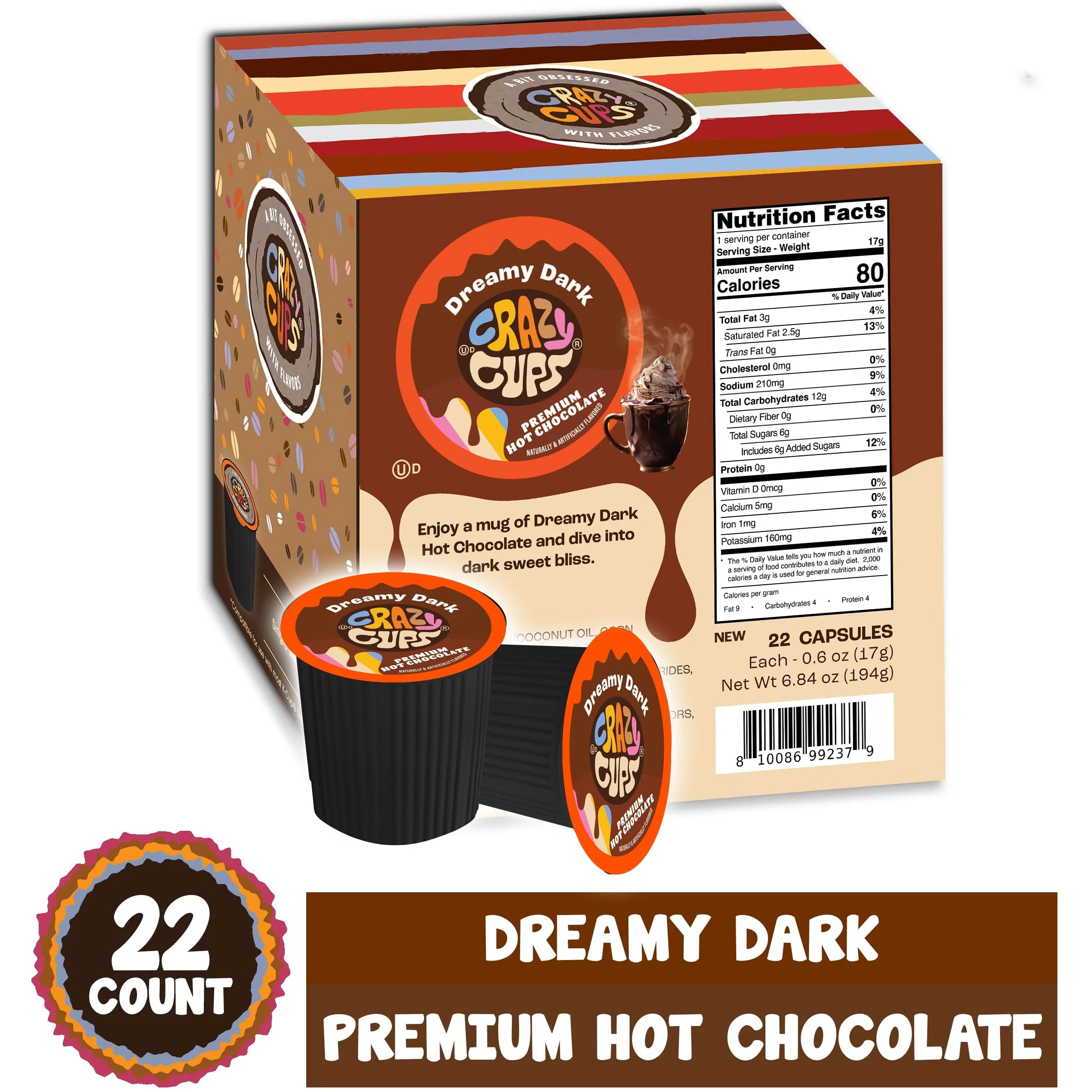 22 Count Dark Hot Chocolate Pods V78290