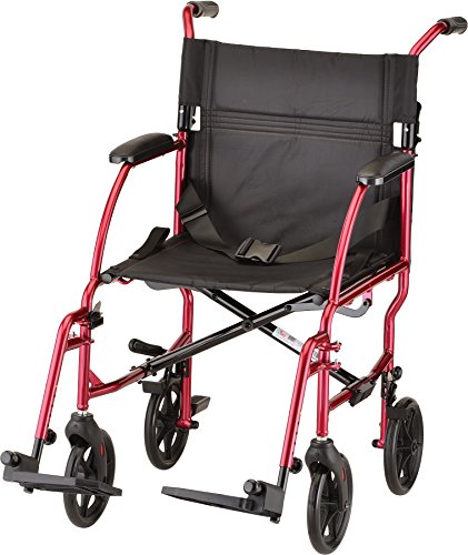 Red Ultra Lightweight Transport Chair B202