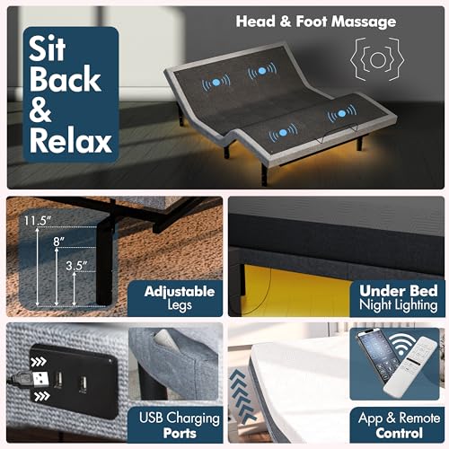 Queen Adjustable Bed Base with Wireless Remote G59117
