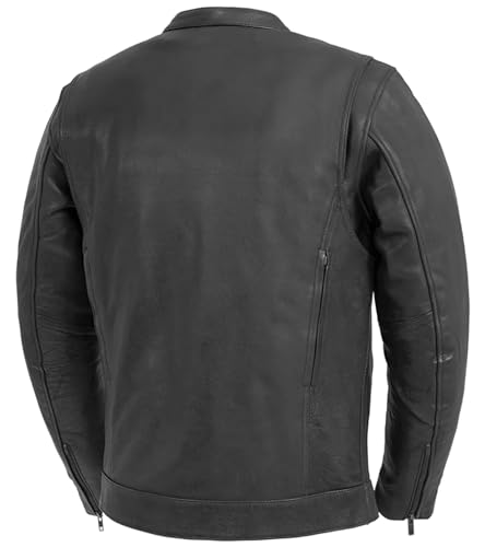 Men's Motorcycle Biker Riding Leather Jacket K141