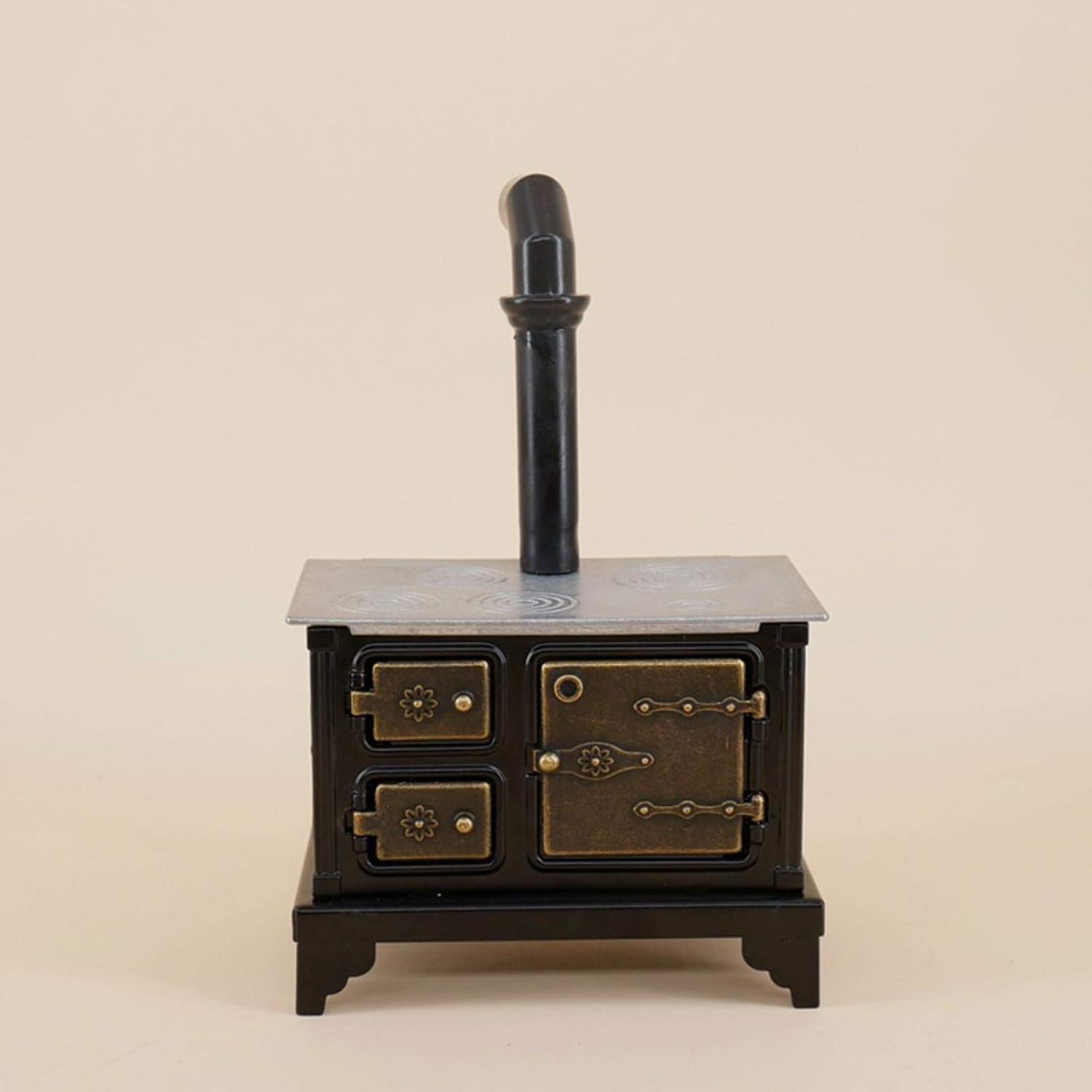Black Iron Miniature Range Cooker Stove Dollhouse Toy D9390