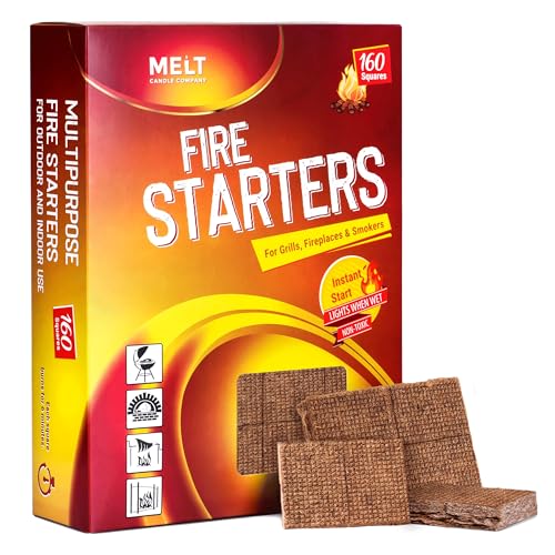 160 pcs Water Resistant Odorless Fire Starter Squares K482