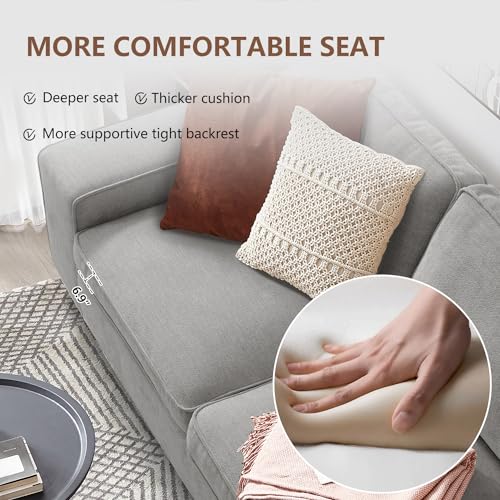 99" Convertible Sleeper Sofa Bed L Shaped with Storage Chaise Pull Out Couch Chenille Covers (Gray) N267449