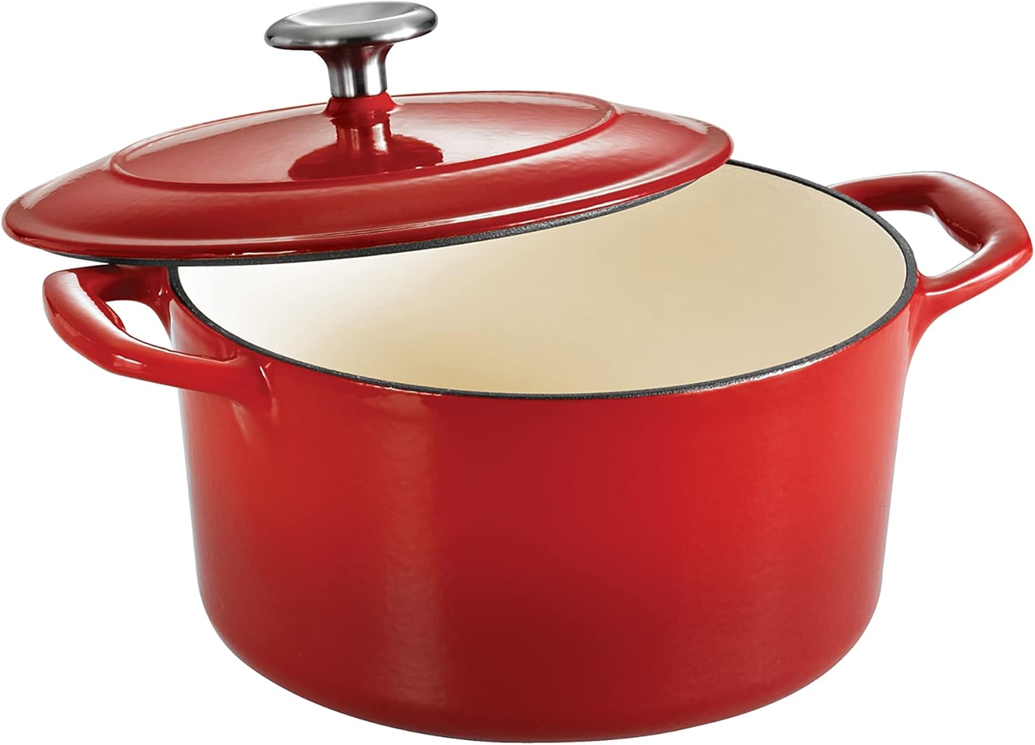 Gradated Red Enameled Cast Iron 3.5-Quart Dutch Oven H337622