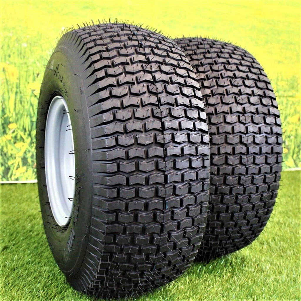 (Set of 2) 20x8.00-8 Lawn Mower Tires with Keyed Hub Wheel J298536