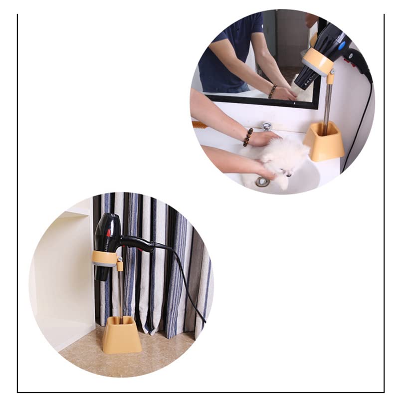 Beige Hair Dryer Stand with 180 Degree Rotation T7542