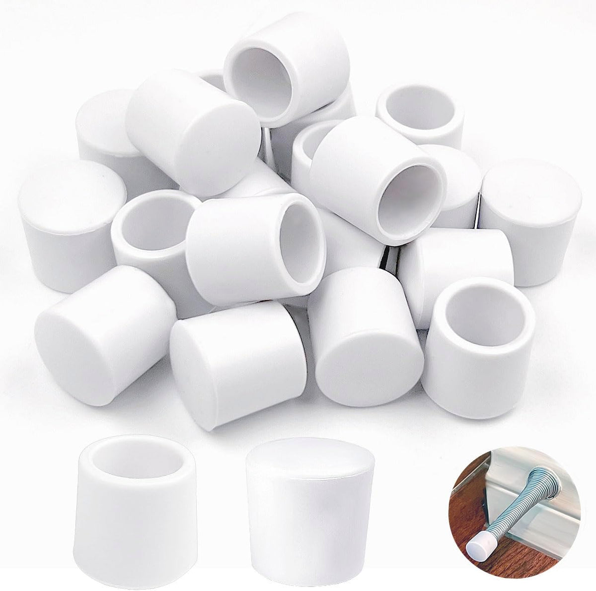 20 PCS Door Stop Caps Rubber Tips W4507