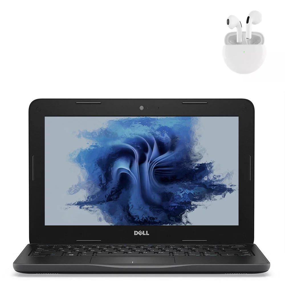 11.6" Laptop Computer Intel CPU 4GB RAM 128GB SSD Wi-Fi Webcam with Wireless Earbuds Windows 10 PC T315712