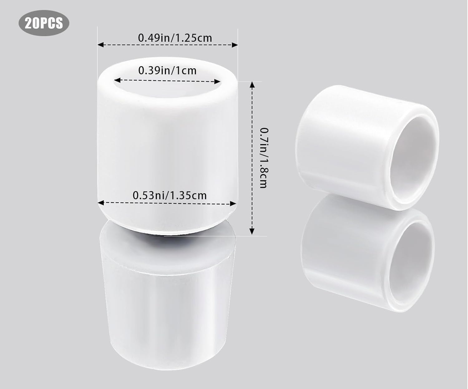 20 PCS Door Stop Caps Rubber Tips W4507